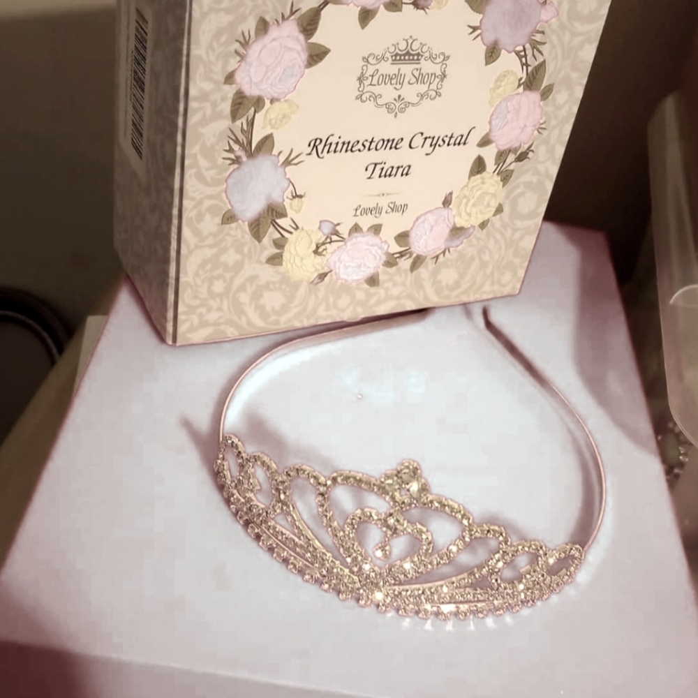 @@@ Rhinestone Crystal Tiara - Silver